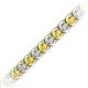 2 - Tiara 3.50 mm Yellow Sapphire and Diamond Eternity Tennis Bracelet 