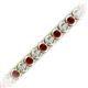 2 - Tiara 3.50 mm Ruby and Lab Grown Diamond Eternity Tennis Bracelet 