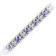 2 - Tiara 3.50 mm Tanzanite and Lab Grown Diamond Eternity Tennis Bracelet 