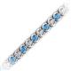 2 - Tiara 3.50 mm Blue Topaz and Lab Grown Diamond Eternity Tennis Bracelet 