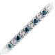 2 - Tiara 3.50 mm Blue and White Lab Grown Diamond Eternity Tennis Bracelet 