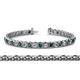 1 - Tiara 3.10 mm London Blue Topaz and Diamond Eternity Tennis Bracelet 