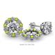 1 - Serena 2.00 mm Round Peridot and Diamond Jacket Earrings 