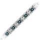 2 - Tiara 3.10 mm London Blue Topaz and Lab Grown Diamond Eternity Tennis Bracelet 