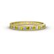 1 - Rebica 2.50 mm Princess Cut Yellow Diamond and Lab Grown Diamond Eternity Band 