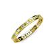 3 - Rebica 2.50 mm Princess Cut Yellow Diamond and Lab Grown Diamond Eternity Band 