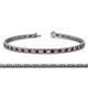 1 - Tiara 2.60 mm Red Garnet and Diamond Eternity Tennis Bracelet 