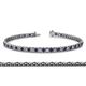 1 - Tiara 2.60 mm Blue Sapphire and Lab Grown Diamond Eternity Tennis Bracelet 