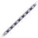2 - Tiara 2.60 mm Blue Sapphire and Lab Grown Diamond Eternity Tennis Bracelet 