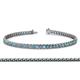 1 - Tiara 2.60 mm London Blue Topaz and Lab Grown Diamond Eternity Tennis Bracelet 