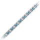 2 - Tiara 2.60 mm London Blue Topaz and Lab Grown Diamond Eternity Tennis Bracelet 