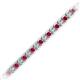 2 - Tiara 2.60 mm Ruby and Diamond Eternity Tennis Bracelet 