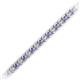 2 - Tiara 2.60 mm Tanzanite and Diamond Eternity Tennis Bracelet 