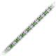 2 - Tiara 2.60 mm Green Garnet and Diamond Eternity Tennis Bracelet 