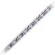 2 - Tiara 2.60 mm Amethyst and Diamond Eternity Tennis Bracelet 