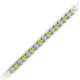 2 - Tiara 2.60 mm Peridot and Diamond Eternity Tennis Bracelet 