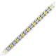 2 - Tiara 2.60 mm Yellow Sapphire and Diamond Eternity Tennis Bracelet 
