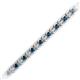 2 - Tiara 2.60 mm Blue and White Diamond Eternity Tennis Bracelet 