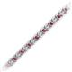 2 - Tiara 2.60 mm Rhodolite Garnet and Diamond Eternity Tennis Bracelet 