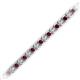 2 - Tiara 2.60 mm Red Garnet and Diamond Eternity Tennis Bracelet 