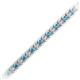 2 - Tiara 2.60 mm London Blue Topaz and Diamond Eternity Tennis Bracelet 