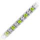 2 - Tiara 3.10 mm Peridot and Diamond Eternity Tennis Bracelet 