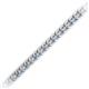 2 - Tiara 2.00 mm Aquamarine and Diamond Eternity Tennis Bracelet 