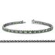 1 - Tiara 2.00 mm Green Garnet and Lab Grown Diamond Eternity Tennis Bracelet 
