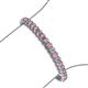 3 - Tiara 3.80 mm Pink Sapphire and Diamond Eternity Tennis Bracelet 