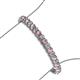 3 - Tiara 3.80 mm Pink Tourmaline and Diamond Eternity Tennis Bracelet 
