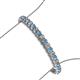 3 - Tiara 3.80 mm Blue Topaz and Diamond Eternity Tennis Bracelet 