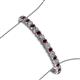 3 - Tiara 3.80 mm Red Garnet and Diamond Eternity Tennis Bracelet 