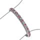 3 - Tiara 3.80 mm Rhodolite Garnet and Diamond Eternity Tennis Bracelet 