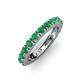 3 - Gracie 3.00 mm Round Emerald Eternity Band 