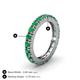 4 - Gracie 3.00 mm Round Emerald Eternity Band 