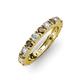 3 - Gracie 3.00 mm Round Smoky Quartz and Lab Grown Diamond Eternity Band 