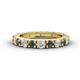 1 - Gracie 3.00 mm Round Lab Created Alexandrite and Lab Grown Diamond Eternity Band 