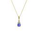 1 - Ofra Round Tanzanite and Diamond Pendant 