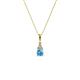 1 - Ofra Round Blue Topaz and Diamond Pendant 