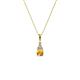 1 - Ofra Round Citrine and Diamond Pendant 