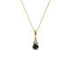 1 - Ofra Round Black and White Diamond Pendant 