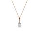 1 - Ofra Round White Sapphire and Diamond Pendant 