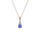 1 - Ofra Round Tanzanite and Diamond Pendant 