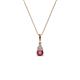 1 - Ofra Round Pink Tourmaline and Diamond Pendant 