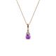 1 - Ofra Round Amethyst and Diamond Pendant 