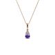 1 - Ofra Round Iolite and Diamond Pendant 