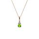 1 - Ofra Round Peridot and Diamond Pendant 