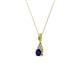 2 - Ofra Round Blue Sapphire and Diamond Pendant 