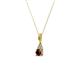 2 - Ofra Round Red Garnet and Diamond Pendant 