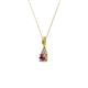 2 - Ofra Round Rhodolite Garnet and Diamond Pendant 